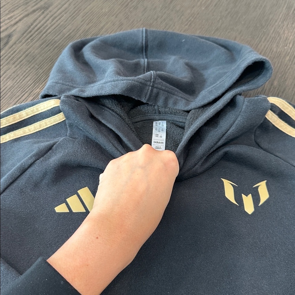 Adidas Black and Gold Hoodie - Picture 2 of 3